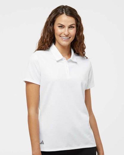 adidas Women's Micro Piqué Polo in White, style A581
