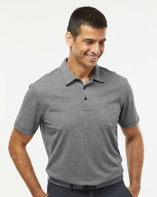 adidas Men's Heathered Polo in Black Melange, style A582