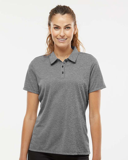 adidas Women's Heathered Polo in Black Melange, style A583