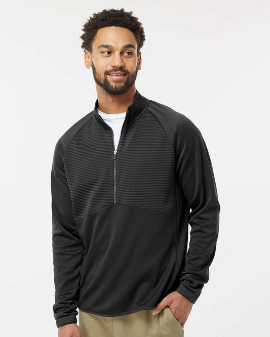 adidas Men's Performance Quarter-Zip Pullover in Black, style A587