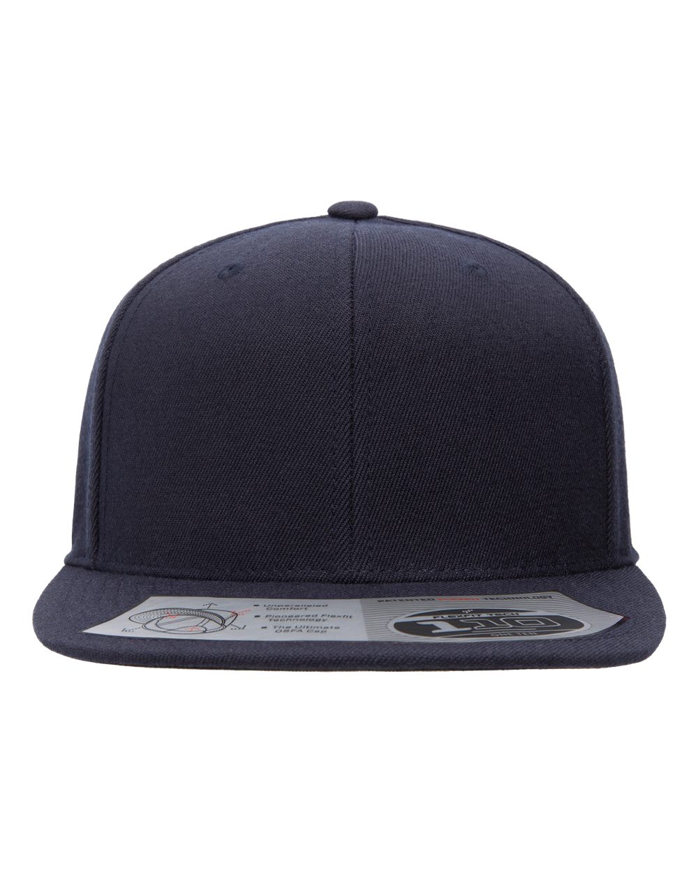 Flexfit 110F Wool Blend Flat Bill Snapback in Dark Navy