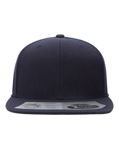 Flexfit 110F Wool Blend Flat Bill Snapback in Dark Navy