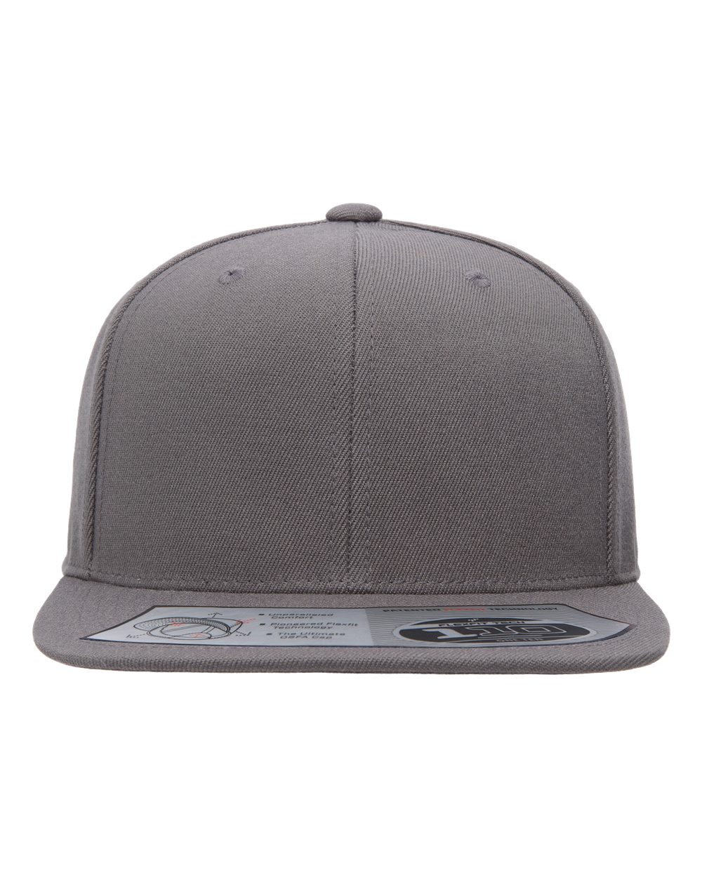Flexfit 110F Wool Blend Flat Bill Snapback in Grey
