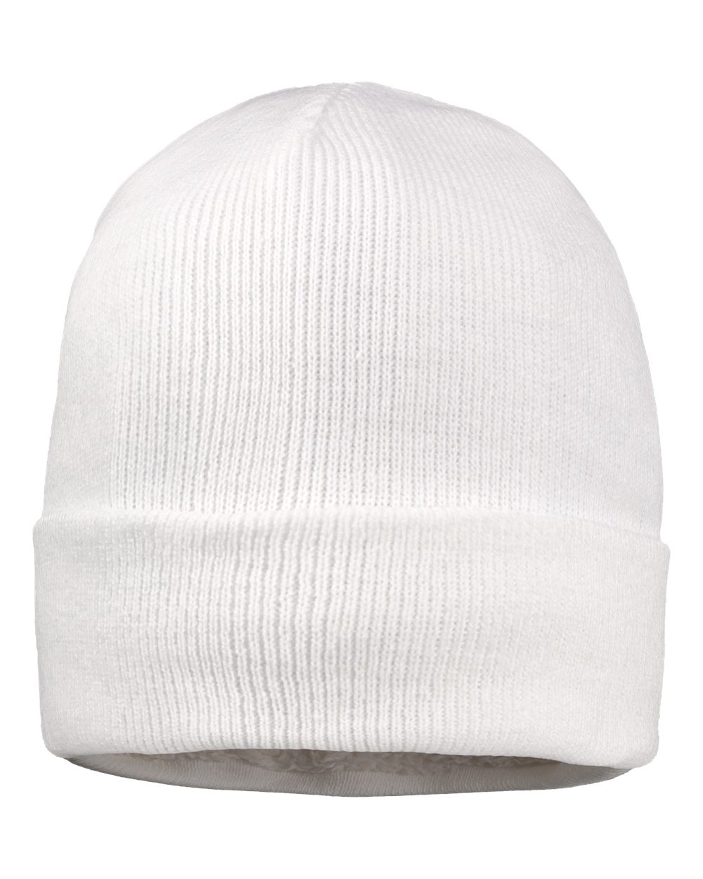 Sportsman SP12SL 12" Sherpa Lined Cuffed Beanie in White