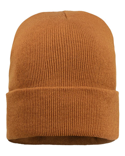 Sportsman SP12SL 12" Sherpa Lined Cuffed Beanie in Coyote Brown