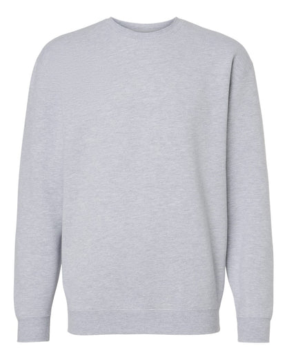 Independent Trading Co. IND3000 Heavyweight Crewneck Sweatshirt in Grey Heather