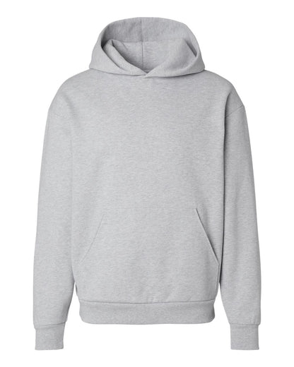 Independent Trading Co. Unisex Mainstreet Heavyweight Hooded Sweatshirt blank in Grey Heather, style IND420XD
