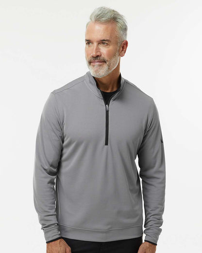 adidas Men's Performance Lightweight Quarter-Zip Pullover in Grey Three/ Black, style A2002