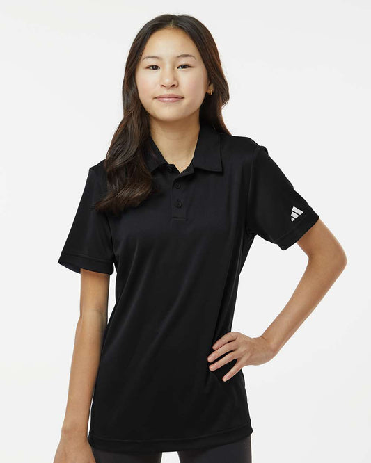 adidas Youth Performance Polo in Black, style A4000