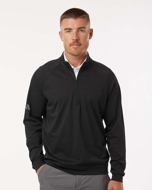 adidas Men's Club Quarter-Zip Pullover in Black, style A598