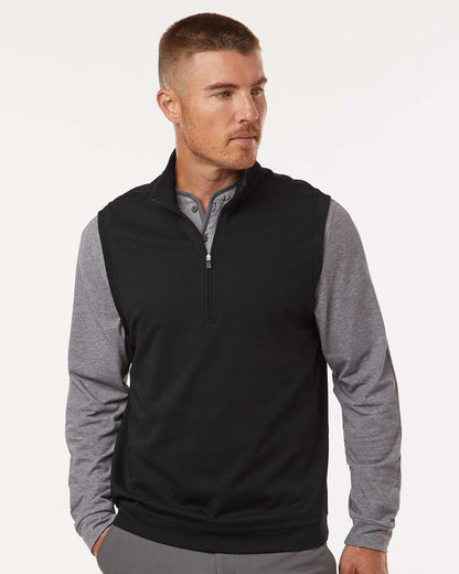 adidas Men's Club Quarter-Zip Vest in Black, style A599