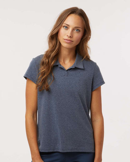adidas Women's Blended Polo in Collegiate Navy Melange, style A690