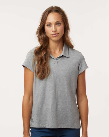 adidas Women's Blended Polo in Grey Three Melange, style A690