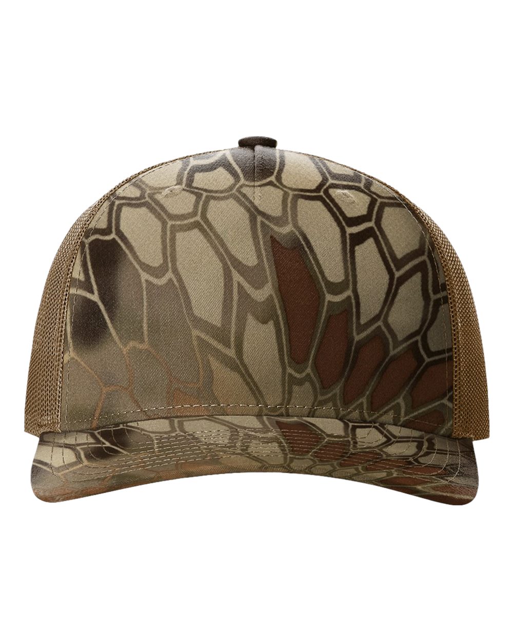 Richardson 112PFP Printed Five-Panel Camo Trucker Cap in Kryptek Highlander/Buck
