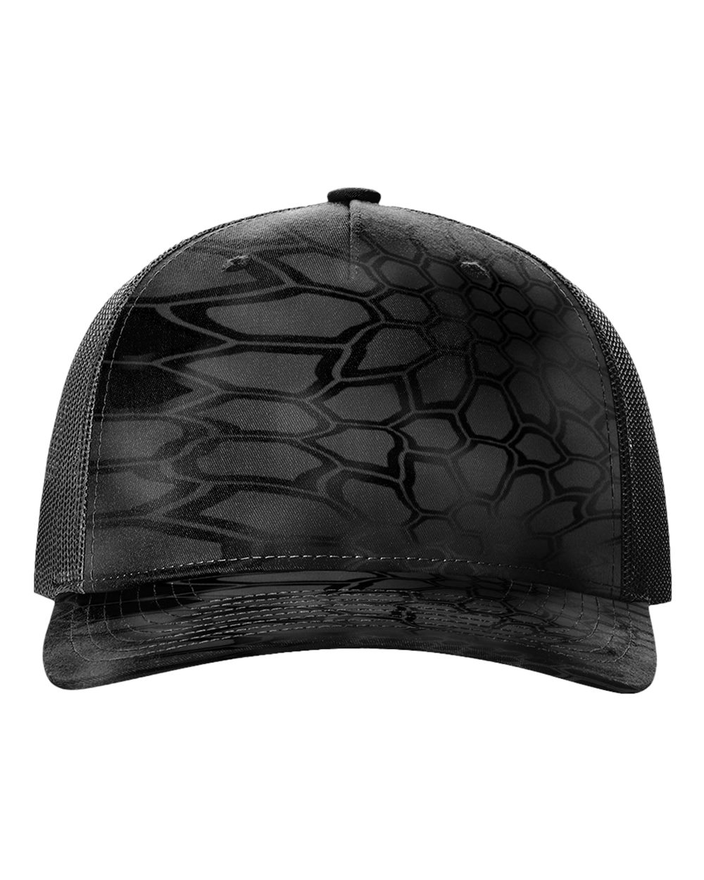 Richardson 112PFP Printed Five-Panel Camo Trucker Cap in Kryptek Typhon/Black