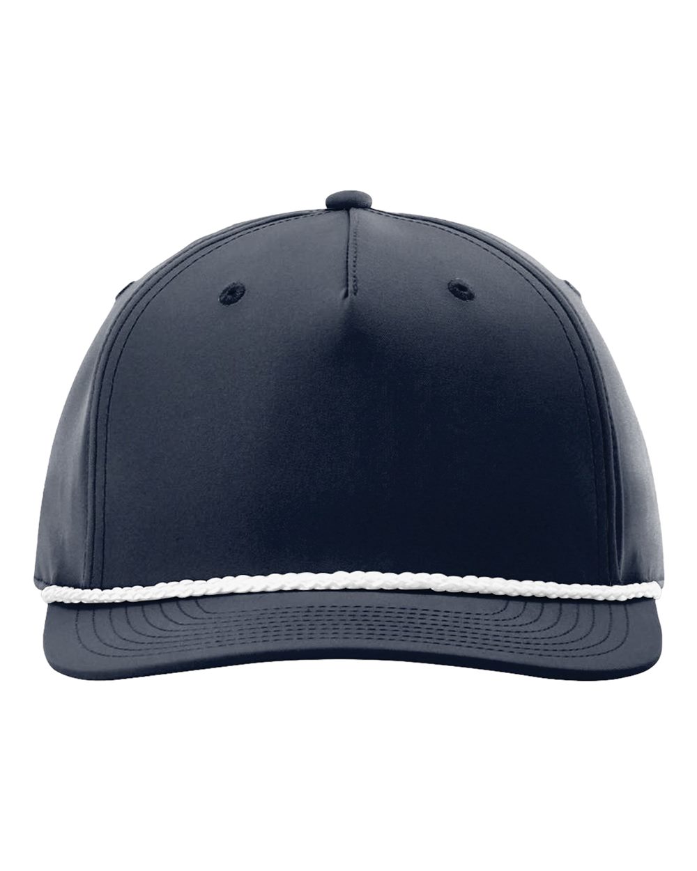 Richardson 258 Five-Panel Classic Rope Cap in Navy/White