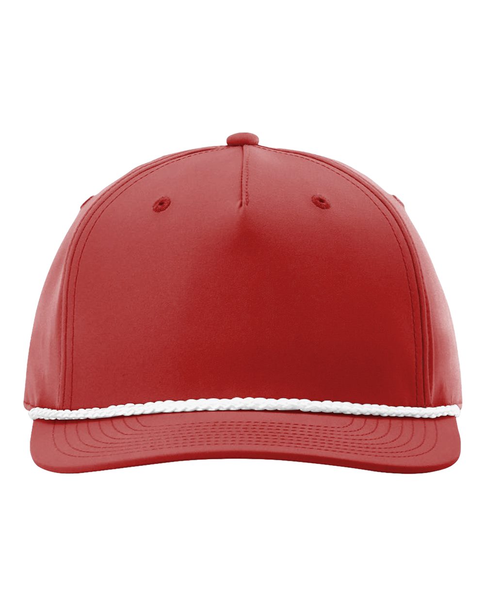 Richardson 258 Five-Panel Classic Rope Cap in Red/White