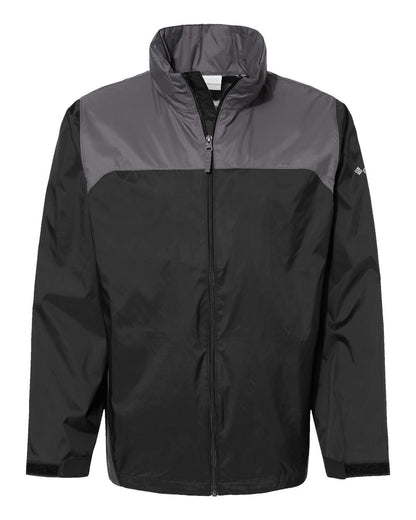 Columbia 212476 Men's Glennaker Lake II Rain Jacket in Black/City Grey