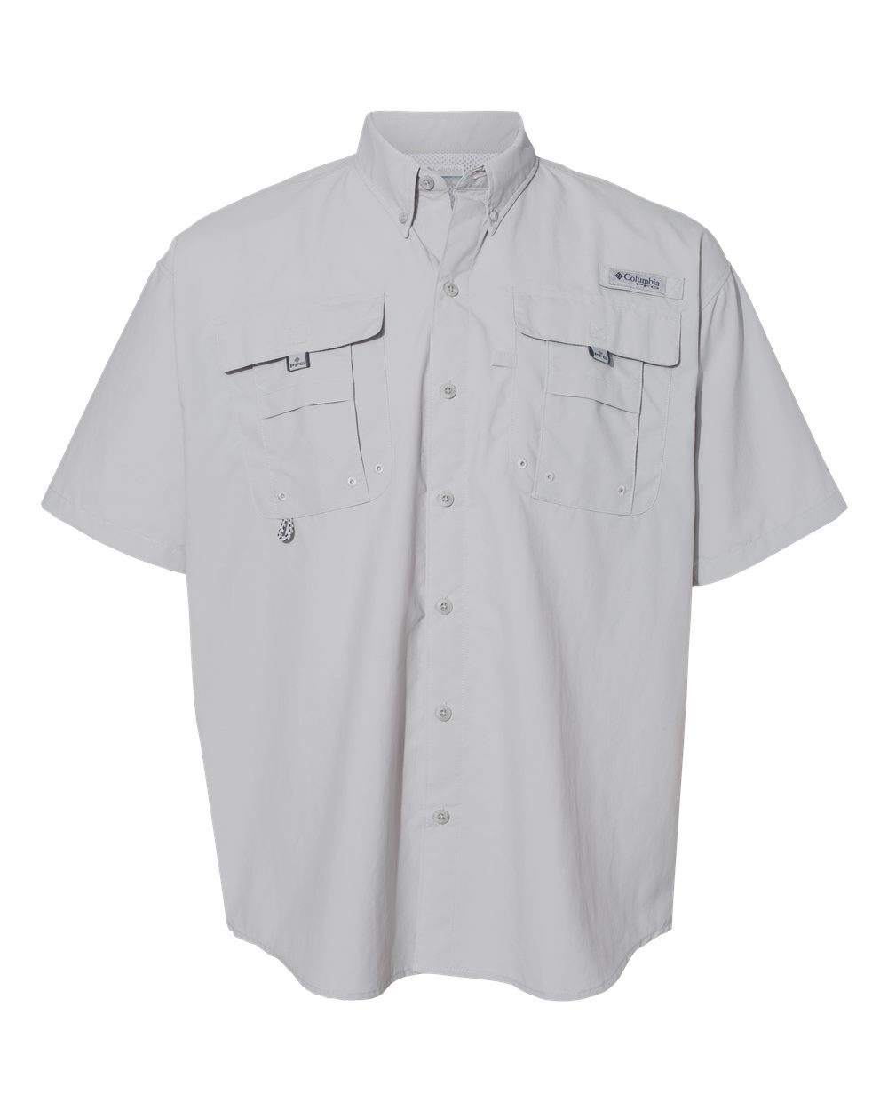 Columbia Men's PFG Bahama II Short Sleeve Shirt blank in Cool Grey, style 212464
