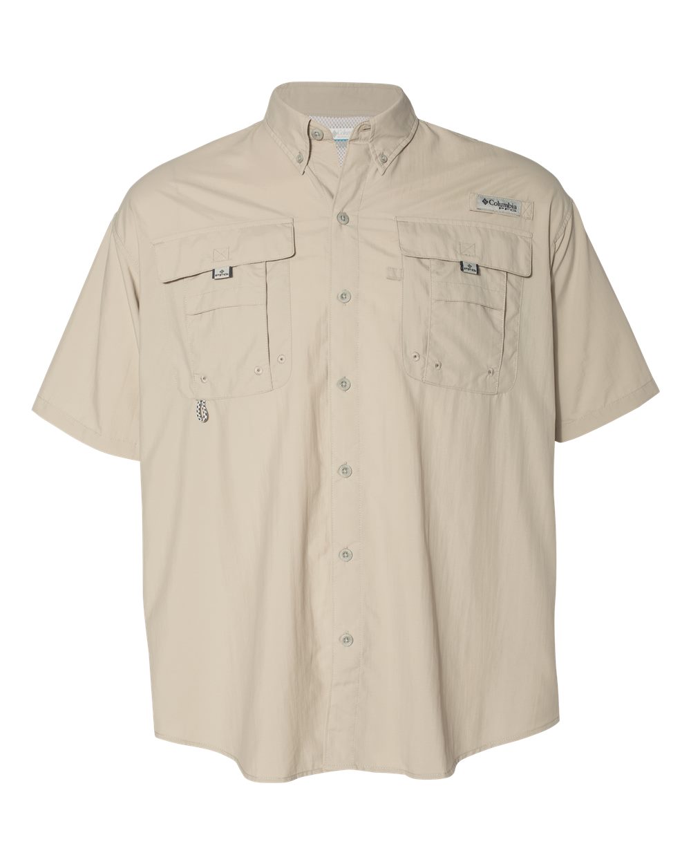 Columbia Men's PFG Bahama II Short Sleeve Shirt blank in Fossil, style 212464