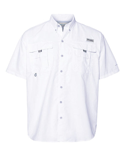 Columbia Men's PFG Bahama II Short Sleeve Shirt blank in White, style 212464