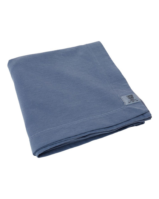 Comfort Colors Garment-Dyed Fleece Dorm Blanket blank in Blue Jean, style 15BT