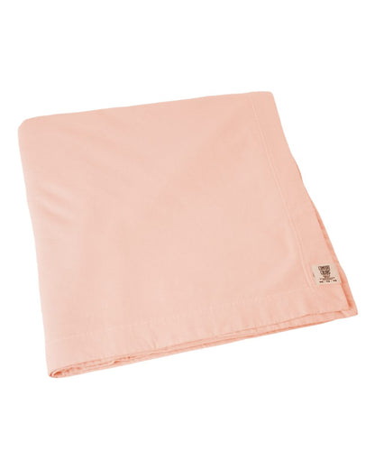 Comfort Colors Garment-Dyed Fleece Dorm Blanket blank in Peachy, style 15BT
