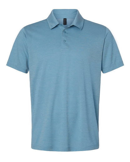 AllPro Men's Pro-Lock Performance Mélange Polo blank in Cloud Blue Melange, style 4HM00