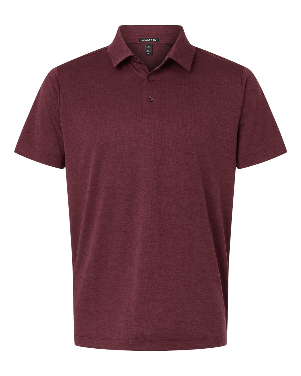 AllPro Men's Pro-Lock Performance Mélange Polo blank in Maroon Melange, style 4HM00