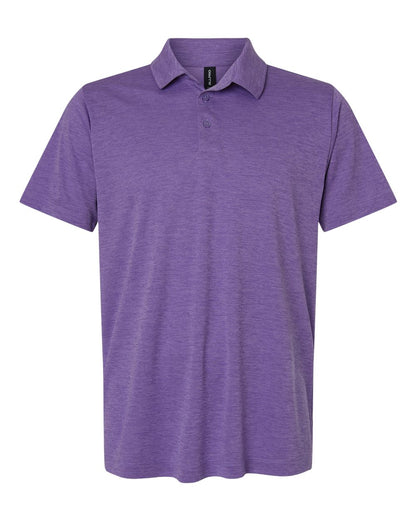 AllPro Men's Pro-Lock Performance Mélange Polo blank in Violet Melange, style 4HM00