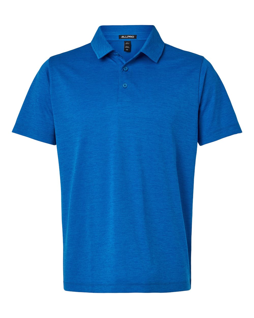 AllPro Men's Pro-Lock Performance Mélange Polo blank in Royal Melange, style 4HM00