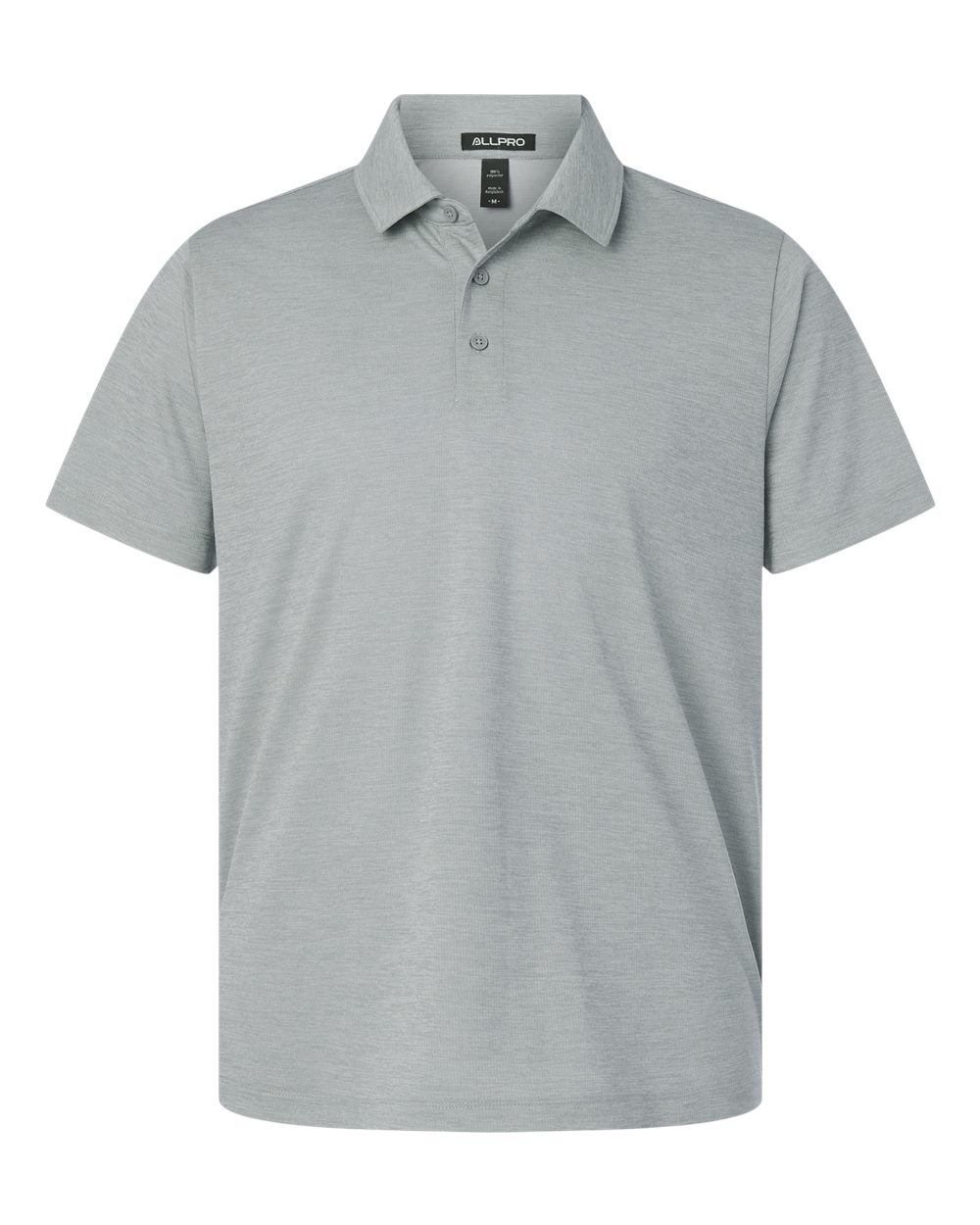 AllPro Men's Pro-Lock Performance Mélange Polo blank in Silver Melange, style 4HM00