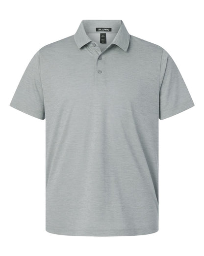 AllPro Men's Pro-Lock Performance Mélange Polo blank in Silver Melange, style 4HM00