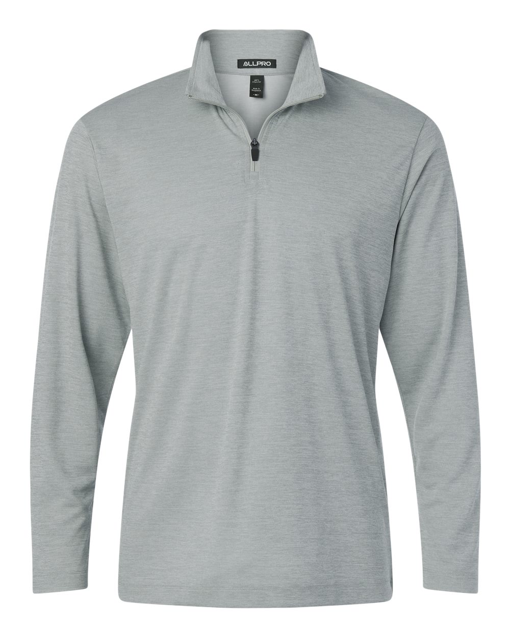 AllPro Men's Pro-Lock Performance Mélange Quarter-Zip Pullover blank in Silver Melange, style 4HM700
