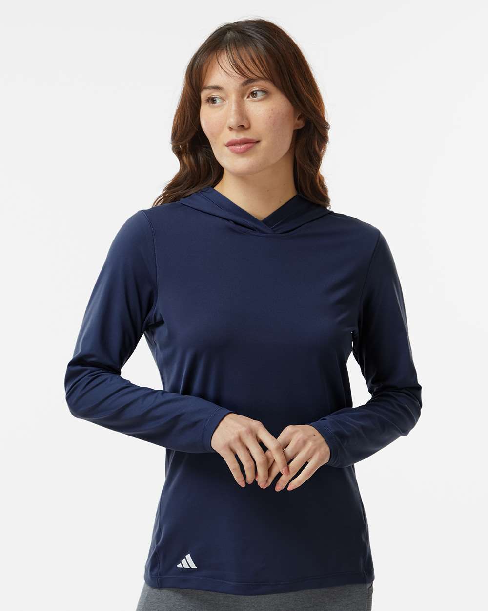 adidas Women's Performance Hooded Pullover in Collegiate Navy, style A1003