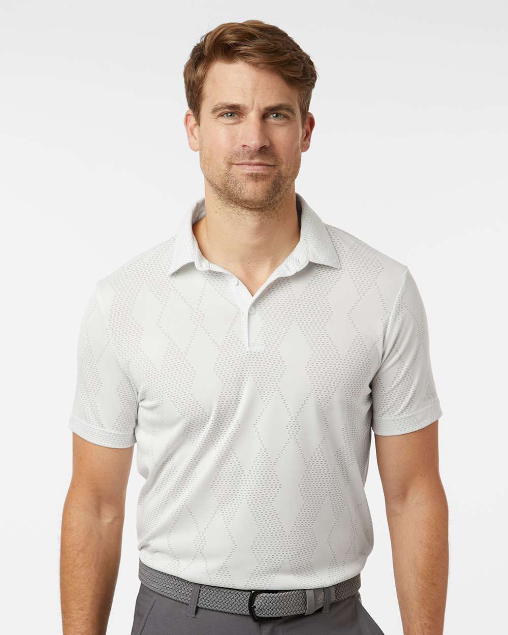adidas Men's Ultimate365 Textured Polo in White, style A2008