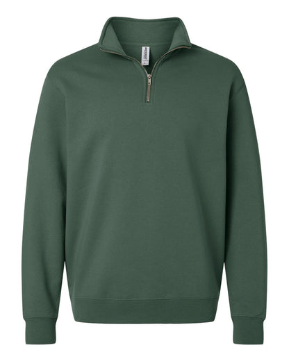 Independent Trading Co. SS4600QZ Midweight Quarter-Zip Pullover in Alpine Green