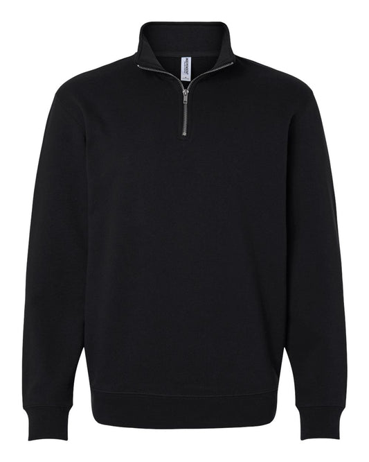 Independent Trading Co. SS4600QZ Midweight Quarter-Zip Pullover in Black