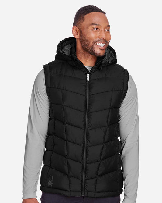 Spyder Men's Pelmo Puffer Vest in Black, style S16642