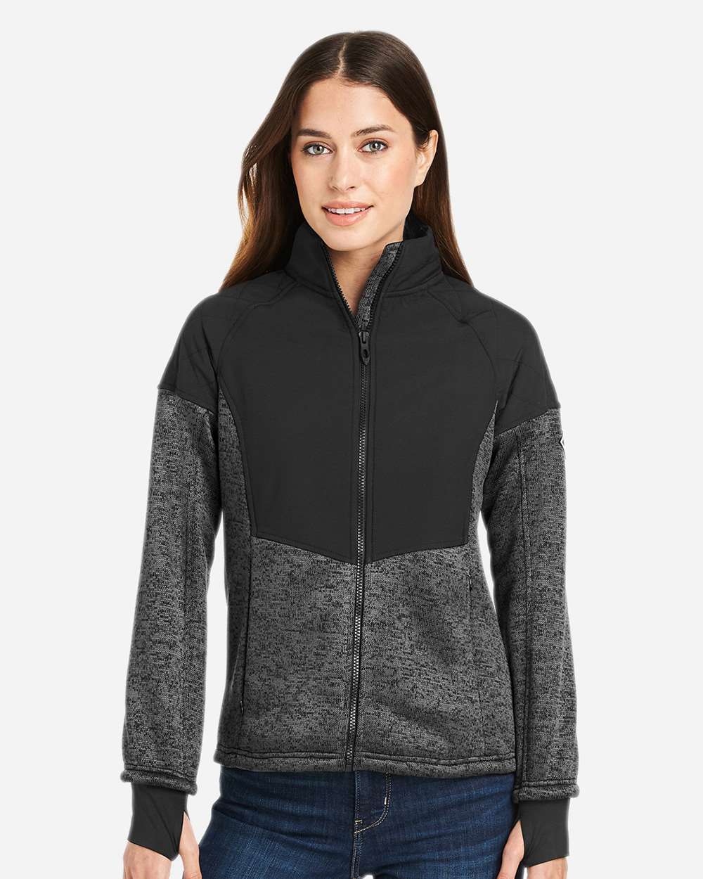 Spyder Women's Passage Sweater Jacket in Polar/ Black, style S17741