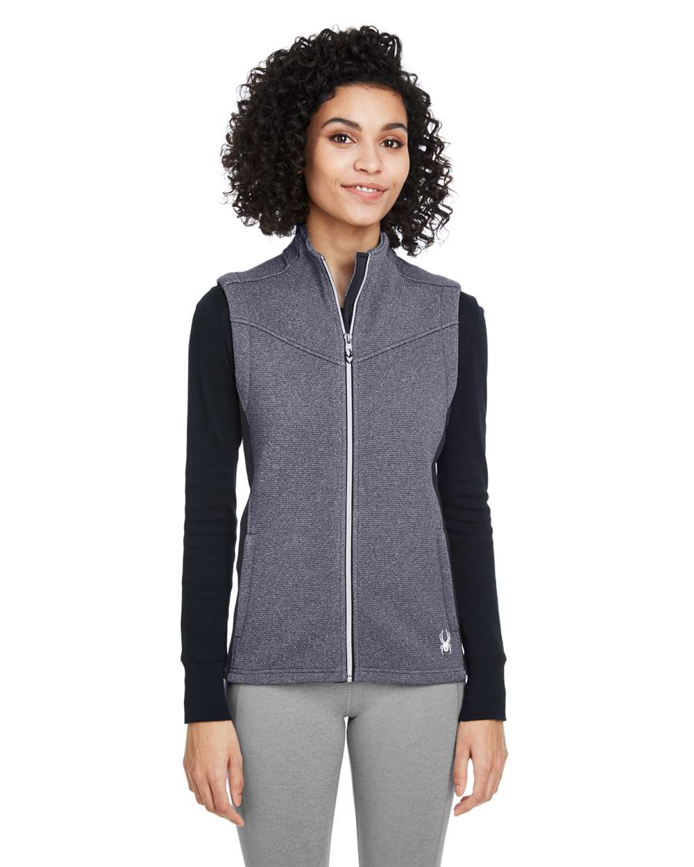 Spyder Women's Pursuit Vest in Black Heather/ Black, style S17275