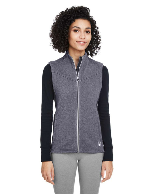 Spyder Women's Pursuit Vest in Black Heather/ Black, style S17275