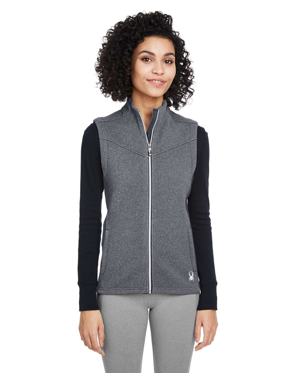 Spyder Women's Pursuit Vest in Black Heather/ Polar, style S17275