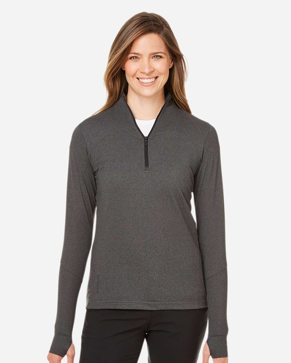 Spyder Women's Spyre Quarter-Zip Pullover in Black Frost, style S17917