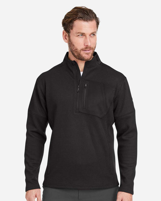 Spyder Men's Constant Canyon Quarter-Zip Pullover in Black, style S18068