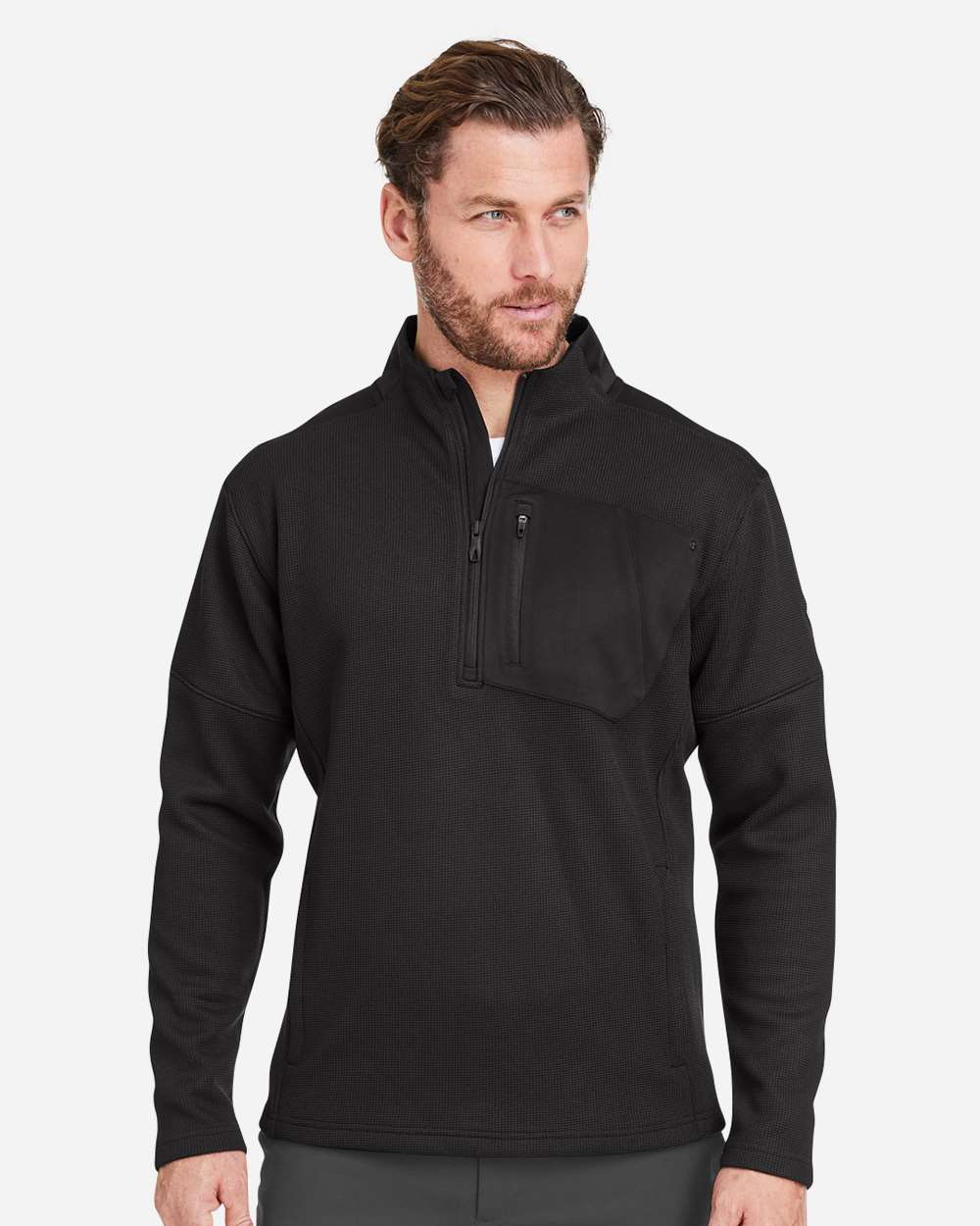 Spyder Men's Constant Canyon Quarter-Zip Pullover in Black, style S18068