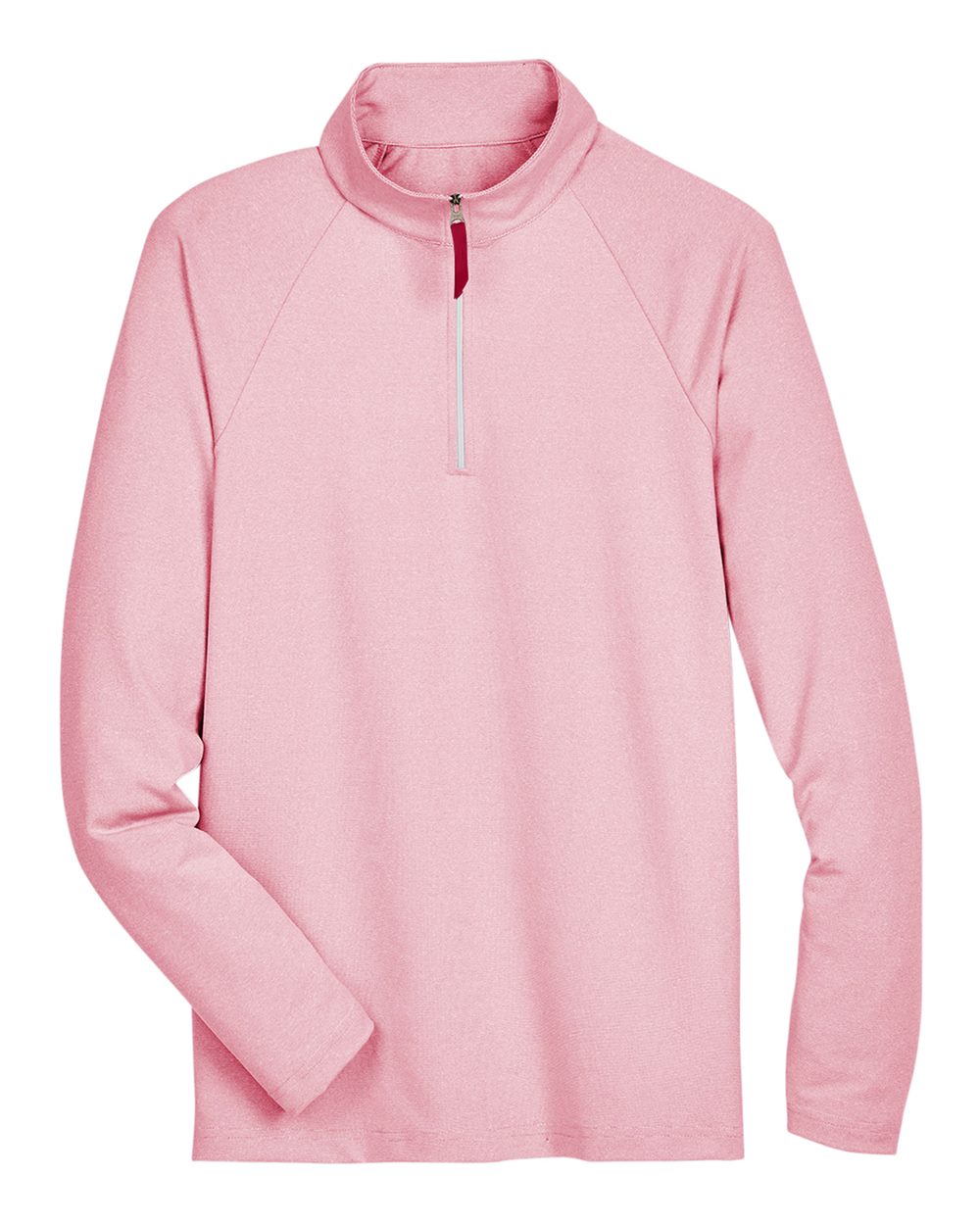 Devon & Jones Men's CrownLux Performance Clubhouse Micro-Stripe Quarter-Zip Pullover blank in Red, style DG480
