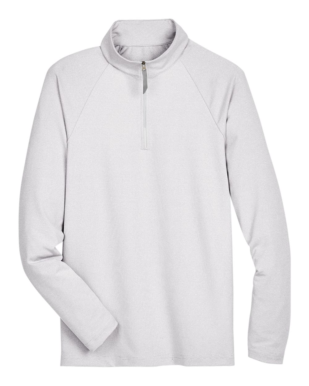 Devon & Jones Men's CrownLux Performance Clubhouse Micro-Stripe Quarter-Zip Pullover blank in Silver, style DG480
