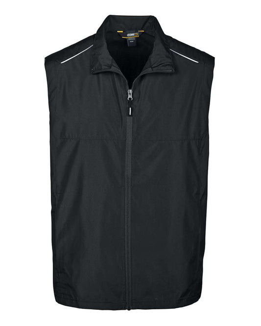 CORE365 Men's Techno Lite Unlined Vest blank in Black, style CE703