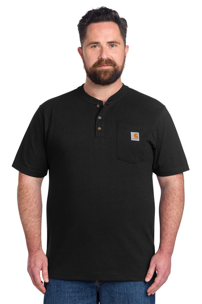 Carhartt® Short Sleeve Henley T-Shirt in Black, style CTK84